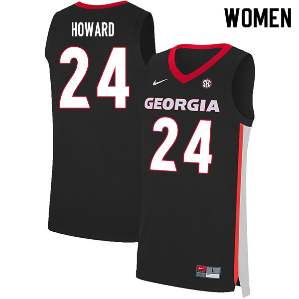2020 Women #24 Rodney Howard Georgia Bulldogs College Basketball Jerseys Sale-Black